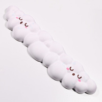 Ensemble de repose-poignets pour clavier Cloud Mouse Pad, remplissage en mousse à mémoire de densité PU avec base antidérapante, tapis de clavier ergonomique