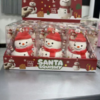 En gros, Jouet de bureau anti-stress à thème de Noël, Bonhomme de neige en TPR souple et compressible, à récupération lente, Fidget de Noël