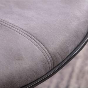 DB Masaccio <b>Set</b> <b>of</b> 2 Grey Weathered Upholstery Airlift Adjustable Swivel <b>Barstools</b> with Chrome Base for Home Bar - Product Image 5