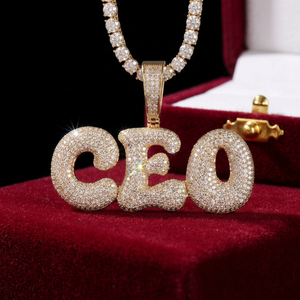 Colgante de Diamante Cultivado en Laboratorio con Nombre en Alfabeto 3D, Plata 925, 2 Quilates, VS1, Certificado IGI, Estilo Hip Hop Unisex, Precio de Fábrica, MOQ - Product Image 2