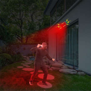 Модернизированный Солнечный сигнальный фонарь с датчиком движения и сиреной 12 светодиод Солнечный стробоскоп сигнальный свет водонепроницаемый Светодиодный Солнечный стробоскоп - Product Image 2