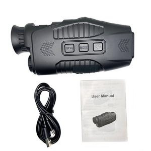 Monoculaire de vision nocturne avec écran de 2,4 pouces, zoom optique 10x, caméra de chasse portable avec prise en charge de la carte MicroSD - Product Image 3