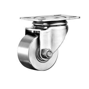 Roulettes à faible centre de gravité, roulettes pivotantes en acier inoxydable de 2 pouces avec PA/TPR/acier massif pour la manutention des matériaux - Product Image 6
