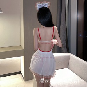 Sexy lingerie, nurse uniform, professional role-playing, passionate see-through uniform, pure and seductive, no-removal set - Product Image 4