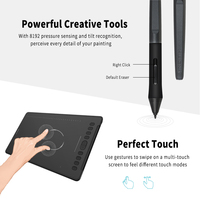 Huion pc portable sans batterie interactif professionnel numérique stylet USB graphique dessin tablette