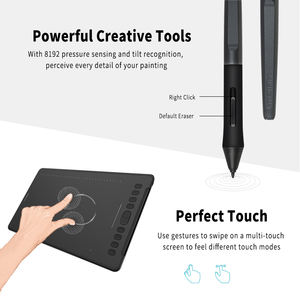 Huion Di Động Pc Pin Miễn Phí Chuyên Nghiệp Tương Tác Kỹ Thuật Số Stylus Bút USB Đồ Họa Vẽ <span class=keywords><strong>Tablet</strong></span> - Product Image 5