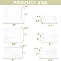 Boîtes en Acrylique Transparent Personnalisées pour Présentoir, Vitrines Carrées en Acrylique avec Socle