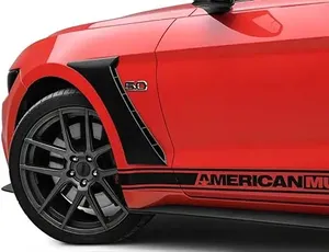Une paire d'ailes avant non peintes style GT350 pour Ford Mustang 2015-2022, couvre-aires de frein, accessoire automobile - Product Image 6