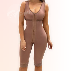 Fajas sin mangas hasta la rodilla para mujer, moldeador de cuerpo completo, correas anchas para los hombros, pantalones cortos levantadores de glúteos hechos de licra, Fajas colombianas - Product Image 4