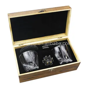 Geschenk box Kristall Whisky Gläser, 6pcs eis kugel und luxus holz box für&#39;s whisky liebhaber