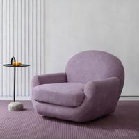 Fauteuil simple moderne en velours français, pivotant à 360 degrés, pour salon, chambre, balcon, chaise de détente