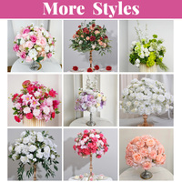 Boule de fleurs de mariage en soie blanche, fleurs artificielles, centres de table réalistes, haute simulation, décorations pour événements de mariage