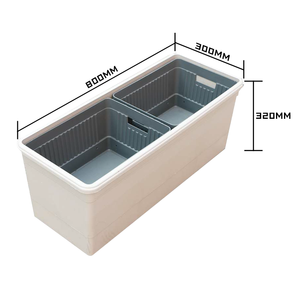 Pot de planteur en plastique pour <span class=keywords><strong>balcon</strong></span>, grand boîte pour l'extérieur et l'intérieur, vente en gros et - Product Image 2