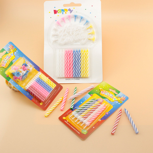 Giá sản xuất Trung Quốc nến bánh sinh nhật nến xoắn ốc nến với đứng - Product Image 2