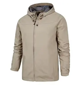 Veste d'extérieur pour homme à la mode personnalisée, veste à capuche imperméable pour entraînement de randonnée coupe-vent pour hommes