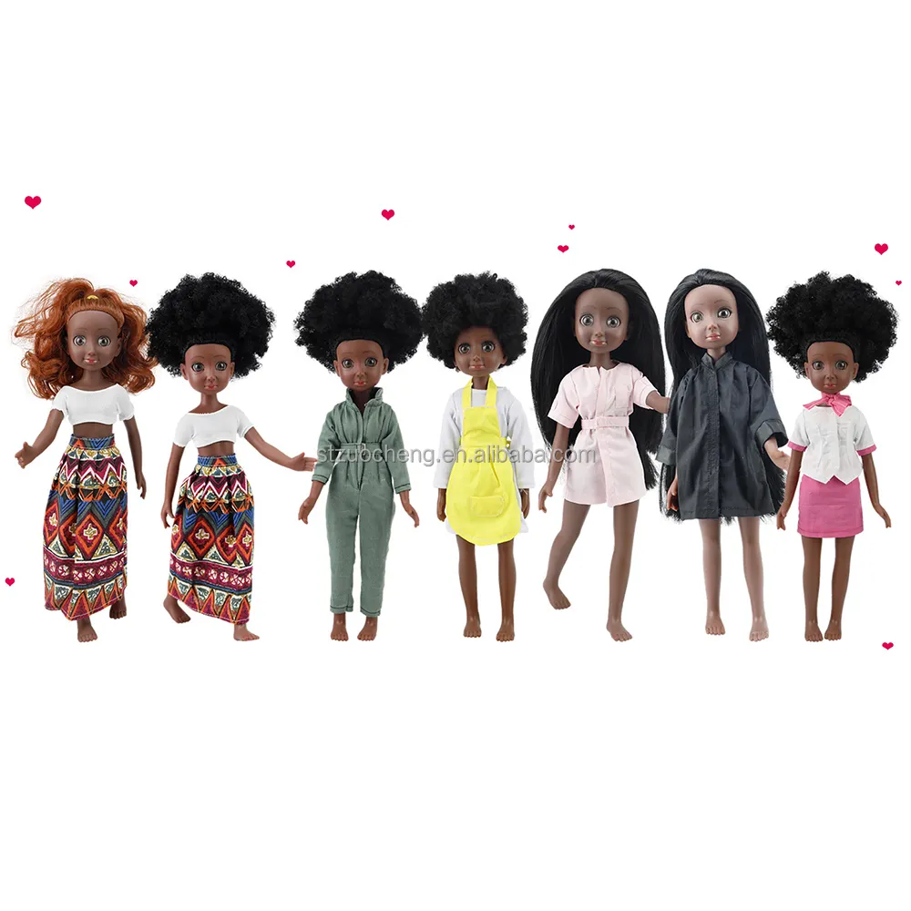New arrival 14 Inch real life south africa 35cm vinyl black dolls african american doll