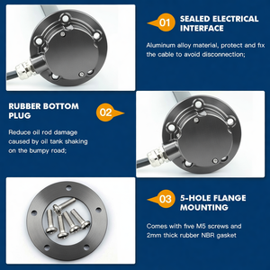 Système de surveillance du carburant GLTV7 500 mm 700 mm 1000 mm Capteur de niveau de carburant capacitif pour camion - Product Image 3