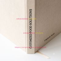 Carnet de notes en lin avec logo personnalisé, estampage à chaud or et noir, couverture rigide, format A4, A5, A6, B5, agenda personnalisable, planificateur quotidien