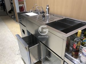 Mostrador de Ensaladas de Acero Inoxidable, Mostrador de Cócteles con Equipamiento para Exhibición - Product Image 5