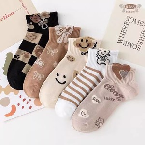 Cute Cartoon Bear Ankle Socks Women Spring Summer Thin Style Anti Bacterial Sweat Absorbing Casual Boat Socks - Product Image 2