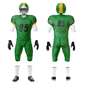 Camiseta de fútbol americano juvenil de alta calidad, uniforme de equipo de sublimación de diseño personalizado, ropa deportiva duradera, conjunto de bandera con patrón de número - Product Image 1