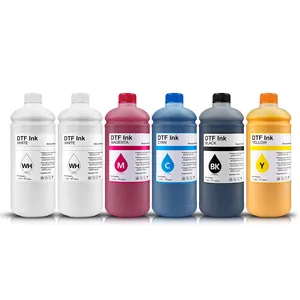 Ocbestjet 6 Farben 1000 ml wasserbasiertes DTF Baski-Pigment-Tinte-Kit für Epson L1800 L1805 P600 P800 DX5 4720 DTF-Bilddrucker