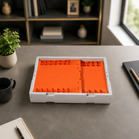 Caisse de rangement pliable avec panneau latéral transparent, boîte de rangement pliable pour la maison, organisateur de placard empilable, personnalisable