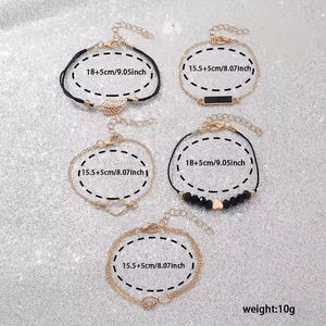 Набор из 6 предметов: роскошные женские кварцевые часы нового стиля с кожаным браслетом из бисера, стеклянный циферблат 32 мм, стрелки, корпус из сплава 16 мм, для внешней торговли - Product Image 4