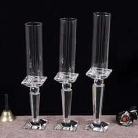 42cm 44cm 46cm Kristallglas Kerzenhalter Klarglas Kerzenhalter Hochzeits tisch Dekoration Kristall Kerzenhalter