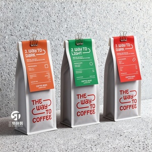 Bolsa de café de polietileno (PE) transparente semimate de grado alimenticio con válvula y cremallera, con ocho sellados, para impresión digital - Product Image 4