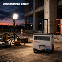 Station d'alimentation portable haute puissance 6000W 6092Wh avec poignée télescopique, charge photovoltaïque, 4000 cycles, pour chantier et camping