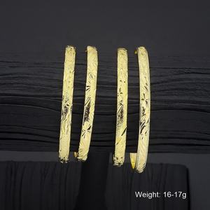 Bracelets de mariage en laiton plaqué or 24 carats pour mariée, femmes et jeunes filles - Vente en gros usine - Product Image 6