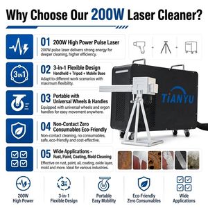 Grabador y Limpiador Láser Pulsado Portátil de 200W, Sin Daños al Sustrato - Product Image 6