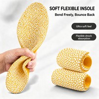 Semelles intérieures en PU pour la course à pied, absorption des chocs, légères, flexibles, en tissu mesh respirant, confortables, écologiques, unisexes.