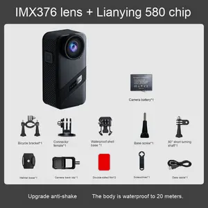 Mini 4K Vlogging caméra Vision nocturne IP68 étanche Anti-choc Sports de plein air aventure cyclisme IOS App 60G CMOS MicroSD 166 - Product Image 6