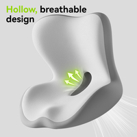 Chaise de bureau ergonomique orthopédique pour soulager la douleur, avec coussins lombaires en mousse à mémoire de forme antidérapante en coton