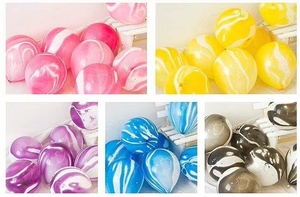 12 pollici palloncino in marmo pz/borsa 100 in agata colorata in lattice baloe per feste di compleanno per Baby Shower Boy Girl - Product Image 4