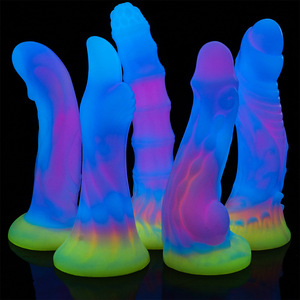 Consolador de simulación luminosa para hombres y mujeres, pene realista con ventosa, pareja gruesa, Sexo erótico, Anal, juguetes para adultos - Product Image 2