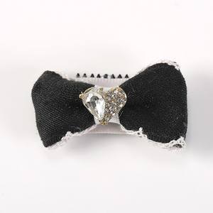 Handgemaakte Huisdier Haarclip Zwart-Wit Serie Huisdieraccessoires Yorkshire Maltese Hond Haarclips - Product Image 4