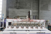 Máquina Fresadora CNC de 8 Husillos para Procesamiento de Madera de Palas de Pádel, Fresadora CNC Automática de Múltiples Cabezales, Suministro Directo de Fábrica