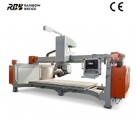 Machine à pont cinq axes RBB HQ-3220DSM pour marbre, moteur 29KW, caméra 1200mm, ventouse, fraise indépendante, 3200mm max.