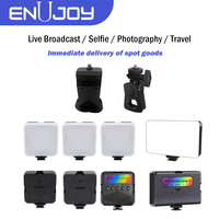 Support de téléphone portable d'extérieur Enujoy pour la photographie vidéo, les vlogs et les diffusions en direct avec anneau lumineux, trépied en plastique pour smartphone