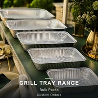 Plateau de service en aluminium pour barbecue extérieur, grand plat de service, qualité alimentaire, écologique, approvisionnement en gros