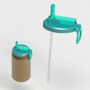 Soda có thể nắp đậy với ống hút tái sử dụng Silicone ống hút soda có thể bao gồm BPA-free kín con dấu phù hợp với tiêu chuẩn lon G25-111 - Product Image 3