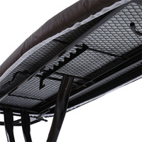 Planche à repasser coulissante électrique industrielle et commerciale compacte, avec grille métallique de contrôle, pliable double face 360°, pour table