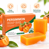 Savon en barre de 100g au kaki en gros, OEM & ODM, déodorant corporel naturel pour l'élimination des odeurs corporelles et de la transpiration des pieds, approvisionnement direct usine