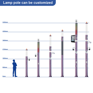 Hochwertige IP65 wasserdichte <span class=keywords><strong>Cloud</strong></span>-Plattform SCCS Smart Pole mit HD-Kameras WIFI-LCD-Display RGB-Status leuchte für intelligente Städte - Product Image 5