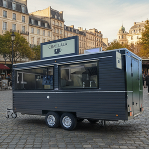 Camion de restauration personnalisé, hot-dogs, pizzas, café, glaces, remorque mobile de camping, aluminium, 4 roues, restauration rapide - Product Image 2