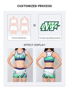 顶级品质新款啦啦队舞蹈练习穿蓝色啦啦队女孩服装 - Product Image 4