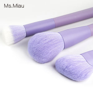 Ensemble de pinceaux de maquillage pour le visage de luxe, forme plate, <span class=keywords><strong>poils</strong></span> doux, manche en bois brillant, outil de beauté, pinceau pour le blush - Product Image 2